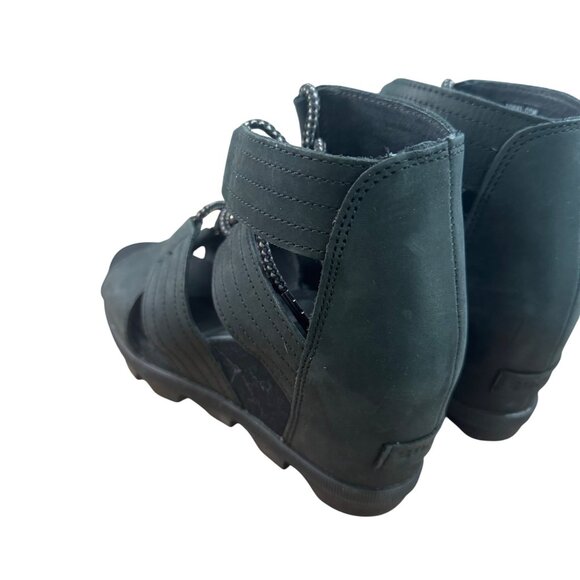 Sorel Womens Size 8 Black Gladiator-Style Sandals With Lace-Up Detail & Open Toe - Picture 8 of 14